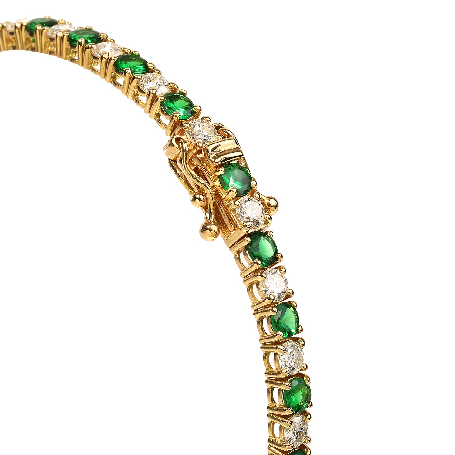 テニスブレスレット ダイヤグリーンガーネット 3MM