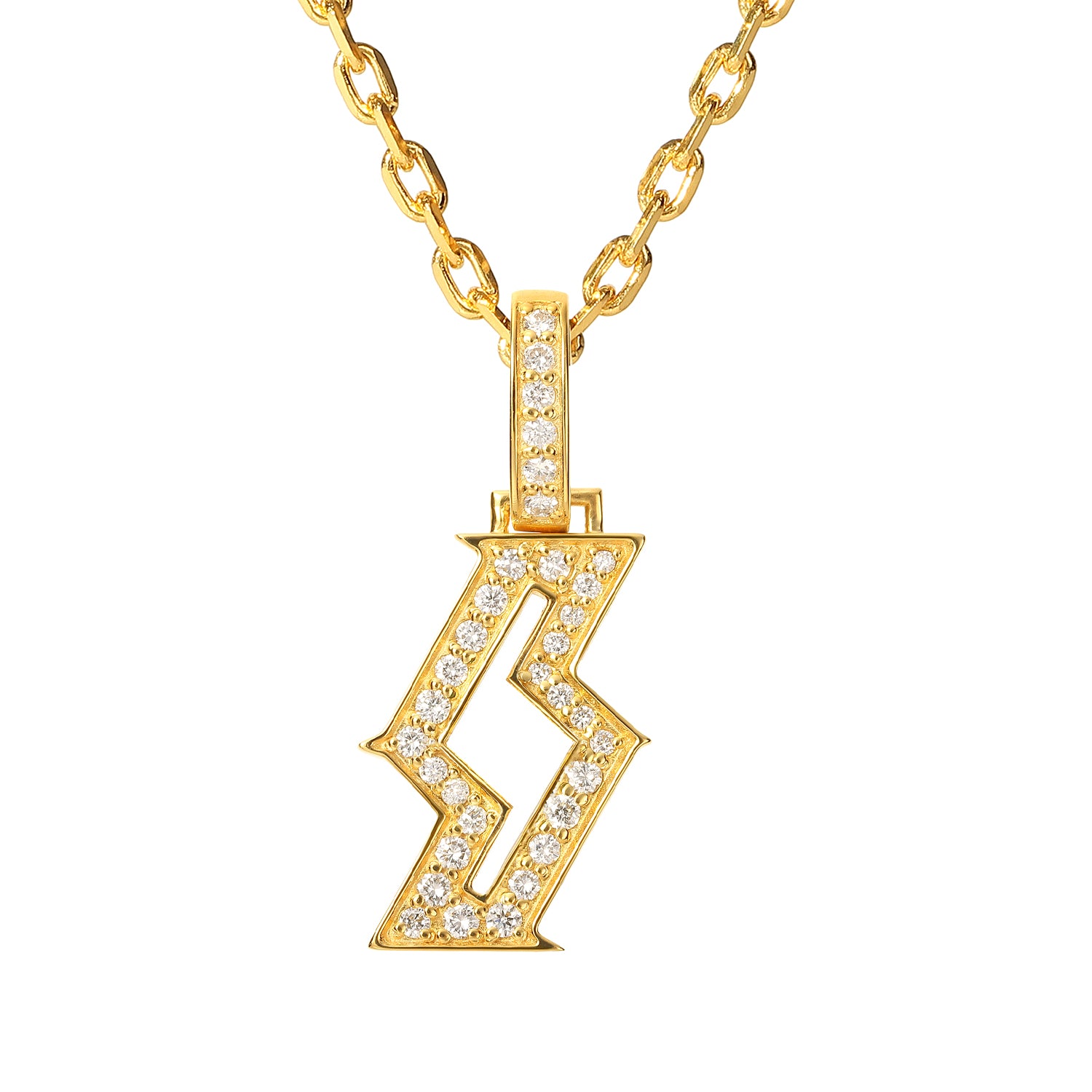 RRロゴペンダント イエローゴールド M